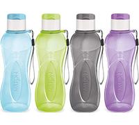 MILTON 32 oz. Large Water Bottle 4 Set Sports Water Bottles for Kids Adults Reusable Water Bottle Plastic Wide-Mouth BPA Free Leak-Free Lightweight Drink Bottle with Carry Strap Hiking Gym Bike Travel