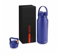Milton 40 oz Insulated Water Bottle with Straw & Spout Lid - Keeps Drinks Cold for 24H, Hot for 12H Stainless Steel, Double Wall Vacuum Seal - Leakproof, Sports, Gym, Travel Flask Ultrasip(Blue)
