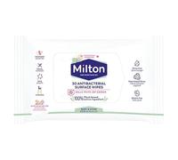 Milton Antibacterial Surface Wipes 30 Pcs - Plant-Based Cleaning Wipes for Baby Products & Home, Suitable for Toys, Phones, Highchairs & Surfaces, Rinse-Free, Bleach-Free Household Cleaning