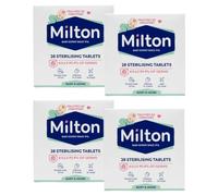 Milton Cold Water Cleaning Tablets - 4 Pack (112 Tablets) | Sterilising Formula for Baby Bottles, Teats & Accessories | Fast Dissolving