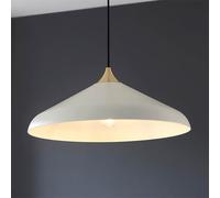 milton coned shade ceiling pendant light in warm white