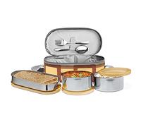 MILTON Corporate Lunch Stainless Steel Containers Set of 3, Yellow