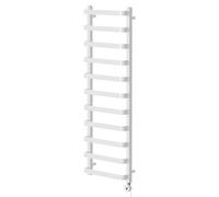 Milton Curved Digital Thermostatic Electric Heated Towel Rail | White | Mild Steel | 1500mm x 500mm