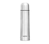 Milton Eco-Flip 1000 Thermosteel Double Walled Vacuum Insulated Thermos Flask, 1000 ml, 24 Hr Hot and Cold I Leak Proof Lid, ISI Certified I Vacuum Insulated I for Office, Gym, School I Silver