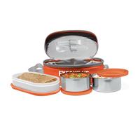 Milton Lunch Box for Adult with Bag, Fork and Spoon, Stainless Steel Food Containers with Lids, Bento Box for Kids, Leak Proof Tiffin for Salad, Food Storage, Orange