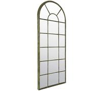 Milton Manor Green Arched Rustic Gothic Design Outdoor Mirror Frost Protected 5ft2 x 2ft2 159 x 66cm