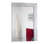 Milton Manor Venetian Triple Bevelled Wall Mirror 3Ft3 X 2Ft3 100cm X 70cm (Hung Either Way), Frameless