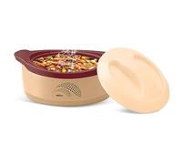 Milton New Marvel 2500 Inner Steel Casserole, 2360 ml | 80 oz | 1.4 qt. Thermal Serving Bowl, Keeps Food Hot & Cold, Insulated Hot Pot Food Warmer/Cooler, BPA Free, Easy to Carry | Brown