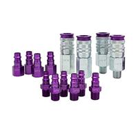 Milton S-314VKIT Kit, 14pc Hi-Flo V Style 1/4", Purple