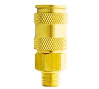 Milton s-767 HI-Flo V-Style 'A,M,V' 3/8" MNPT Body, Brass/Yellow, Single