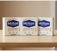 Milton’s Sterilising Tablets 3 x 28 Pack (84 Tablets Total) - Cold Water Baby Bottle Steriliser & Utensil Disinfectant - Kills 99.9% of Bacteria, Viruses & Fungi[Ishee]