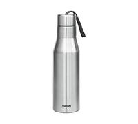 MILTON Stainless Steel Water Bottle, 34 oz, Non Insulated Single Wall Leakproof, BPA and Free, Easy to Clean, Ideal for Gym, Travel, Work, 304 Grade Steel, Super 1000 ml with Carry String - Silver