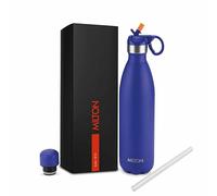 Milton Stainless Steel Water Bottle with Straw and 2 Lids, 26 oz (750 ml) - Vacuum Insulated Double Walled Thermal Flask, Keeps Beverages Hot for 12 Hours and Cold for 24 Hours, Leakproof, Larvik