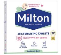Milton Sterilising Tablets (28 Pack) - Kills 99.9% of Germs | Trusted by Midwives | 24-Hour Protection | No Rinse Required | Travel-Friendly & Easy to Use | Ideal for Baby Bottles & Accessories
