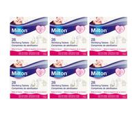 Milton 6 x 28pack Sterilising Tablets With Welari Thank You Card Antyseptic Cleaner Feeding Bottles Teats Home Household Hygiene (168 tablets) (6pack)