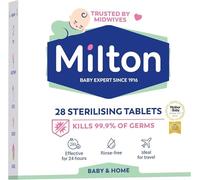 Milton Sterilising Tablets - 28 Tablets for Cleaning Baby Bottles, Breastfeeding Accessories & Equipment - Rinse-Free, Travel-Friendly & Household Hygiene Solution - for Home or On-The-Go Use