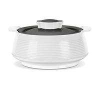 MILTON Venice 2000 Insulated Inner Stainless Steel Casserole, 1.85 litres, Micro White | BPA Free | Food Grade | Easy to Carry | Easy to Store | Ideal for Chapatti | Roti | Curd Maker
