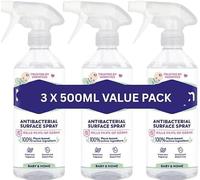 MiltonBaby Antibacterial Surface Spray 500ml Sterilising Fluid Antiseptic Cleaner for Kitchen Worktops & Baby Surfaces - Pack of 3