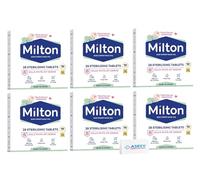 MiltonBaby Sterilising 28 Tablets Pack - Cold Water Sterilisation - Feeding Bottle, Teats, Antibacterial, Antiseptic Cleaner, Household Surface Kitchen Hygiene (6 Packs of 28 Tablets)