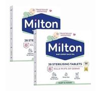 MiltonBaby Sterilising 28 Tablets Pack of 2 Cold Water Antibacterial Antiseptic Cleaner with Welari Thank You Card Home | (2pack) (56tabs)