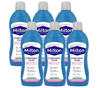 MiltonBaby Sterilising Fluid 1000ml Pack of 6 Feeding Bottles Teats Utensils Antiseptic Hygiene Cleaner Household Surface Disinfectant Cleaning Agent with Welari Thank You Card | (6pack) (6000ml)