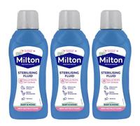 MiltonBaby Sterilising Fluid 500ml Pack of 3 Feeding Bottles Teats Utensil Antiseptic Hygiene Cleaner Household Surface Disinfectant Cleaning Agent with Welari Thank You Card | (3pack) (1500ml)