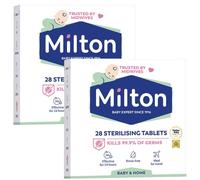 MiltonBaby Sterilising Tablets 56 Pack with Portable Dustproof Storage Box, Baby Bottle Sterilising Tablets, Cold Water Steriliser for Bottles, Dummies, Teats & Feeding Accessories, Trave