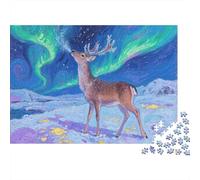 Milu Deer Jigsaw 1000 Piece Aurora Children's Toys for Adults And Kids Gift High Difficulty Game Challenging Puzzles 1000pcs (75x50cm)