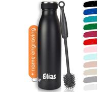 Milu® Personalized Drinking Bottle with Engraving- as a Gift idea for Easter Father's Day Mother's Day Christmas School enrolment Love Gift Birthday Women and Men mom dad Children (500ml + Engraving)