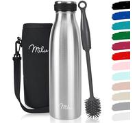 Milu Stainless Steel Drinking Bottle 500 ml - Insulated Thermo Flask for Water - Leak Proof, Insulated and Double Walled, Carbonated (Stainless Steel, 500ml)