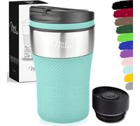 Milu Stainless Steel Vacuum Insulated Travel Coffee Mug 210ml, 100% Leak Proof Tumbler Keeps Cold and Warm, Double Walled Cup, Suitable for Coffee and Tea (Teal)