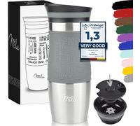 Milu Thermo Mug 370ml 450ml Insulated Mug Coffee Mug to go - 100% Leak Proof - S