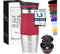 Milu Thermo Mug 370ml 450ml Insulated Mug Coffee Mug to go - 100% Leak Proof - S
