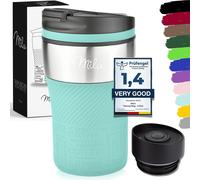 Milu Thermo Mug Insulated Mug Coffee Mug to go - 210ml 100% Leak Proof - Stainless Steel Drinking Mug - Car Mug Double Wall Insulation - Thermo Mug - Travel Mug (Teal)