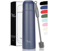 Milu Vacuum Insulated Flask 1L, 750ml, 500ml - Thermo Water Drinking Bottle with Cup for Hot & Cold Drink - Stainless Steel, 100% Leak-Proof (Navyblue, 500ml)