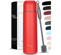 Milu Vacuum Insulated Flask 1L, 750ml, 500ml - Thermo Water Drinking Bottle with Cup for Hot & Cold Drink - Stainless Steel, 100% Leak-Proof (Red, 1000ml)