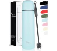Milu Vacuum Insulated Flask 1L, 750ml, 500ml - Thermo Water Drinking Bottle with Cup for Hot & Cold Drink - Stainless Steel, 100% Leak-Proof (Baby Blue, 1000 ml)
