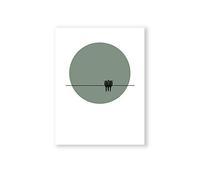 MILUKA Decorative Art Print for Frame | Poster Nordic Style, Relaxing | BIRDS AT SUNSET (50 x 70 cm, Better together)
