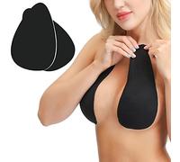 MILUMILUU Breast Lift Tape for Large Breasts Push Up Sticky Adhesive Bra for A-E Cup Black C/D