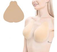 MILUMILUU Strapless Sticky Bra Stick On Bra Push Up Adhesive for Women Invisible Breast Lift Tape Beige A/B