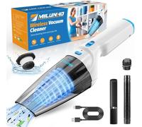 Milunho Handheld Vacuum Cleaner, 9500PA Car Vacuum Cleaner Cordless with Powerful Suction, Lightweight & Portable Car Cleaner for Car/Home/Pet (Light Blue)