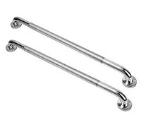 Miluoou 2 PCS Anti Slip Shower Grab Bar Handle, 32 Inch Chrome SUS 304 Stainless Steel Grab Bars of Bathroom Knurled Balance Bar, Safety Hand Rail Support, Handicap Elderly Injury Senior Assist Bath