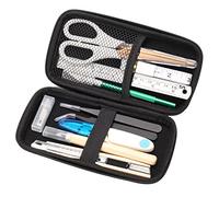 MILUOSONG 9-in-1 Basic Portable Scissors Tool Kit with Scissors, Utility Knife, Craft Knife, Ruler, Tape Measure, Sewing Scissors, Tweezers and Storage Bag for Home and Office