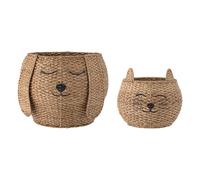 Milus storage baskets - Set of 2 Beige one size