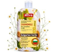Milva Chamomile Shampoo - 500ml for Sensitive Dry Itchy Scalp Gentle Soothing Shampoo with Magnesium & Apple Extract for Radiant and Brighter Looking Blonde Hair