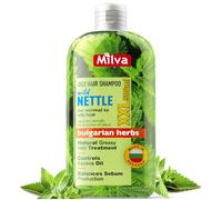 Milva Nettle Shampoo for Oily Hair - 500 ml Anti-Grease Hair Shampoo Against Dandruff & Oily Scalp, Deep Cleansing & Volume, Natural with Nettle Extract, No Silicone & Parabens