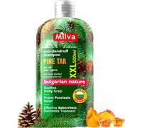 Milva Pine Tar Shampoo for Seborrheic Dermatitis - 500ml Natural Dandruff Shamp