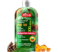 Milva Pine Tar Shampoo for Seborrheic Dermatitis - 500ml Natural Dandruff Shamp