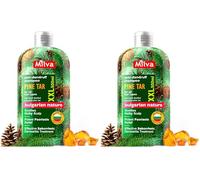 Milva Pine Tar Shampoo for Seborrheic Dermatitis - 500ml Natural Dandruff Shampoo - Anti Dandruff Shampoo - Psoriasis Shampoo - Solution for Dry Itchy and Flaky Scalp Treatment (Pack of 2)