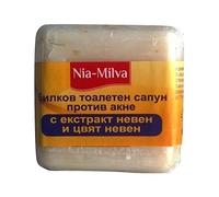Milva Salicylic Acid Soap for Acne Treatment with Calendula Extract - 40gr Anti Acne Soap for Face & Body - Natural Exfoliating Soap Bar for Oily Skin, helps with Blackheads & Pimple Spots - Face Soap